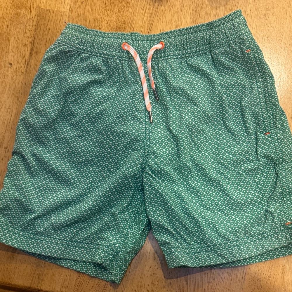 Crew Cuts- Boy’s Green Patterned Swim Shorts- Size 8
